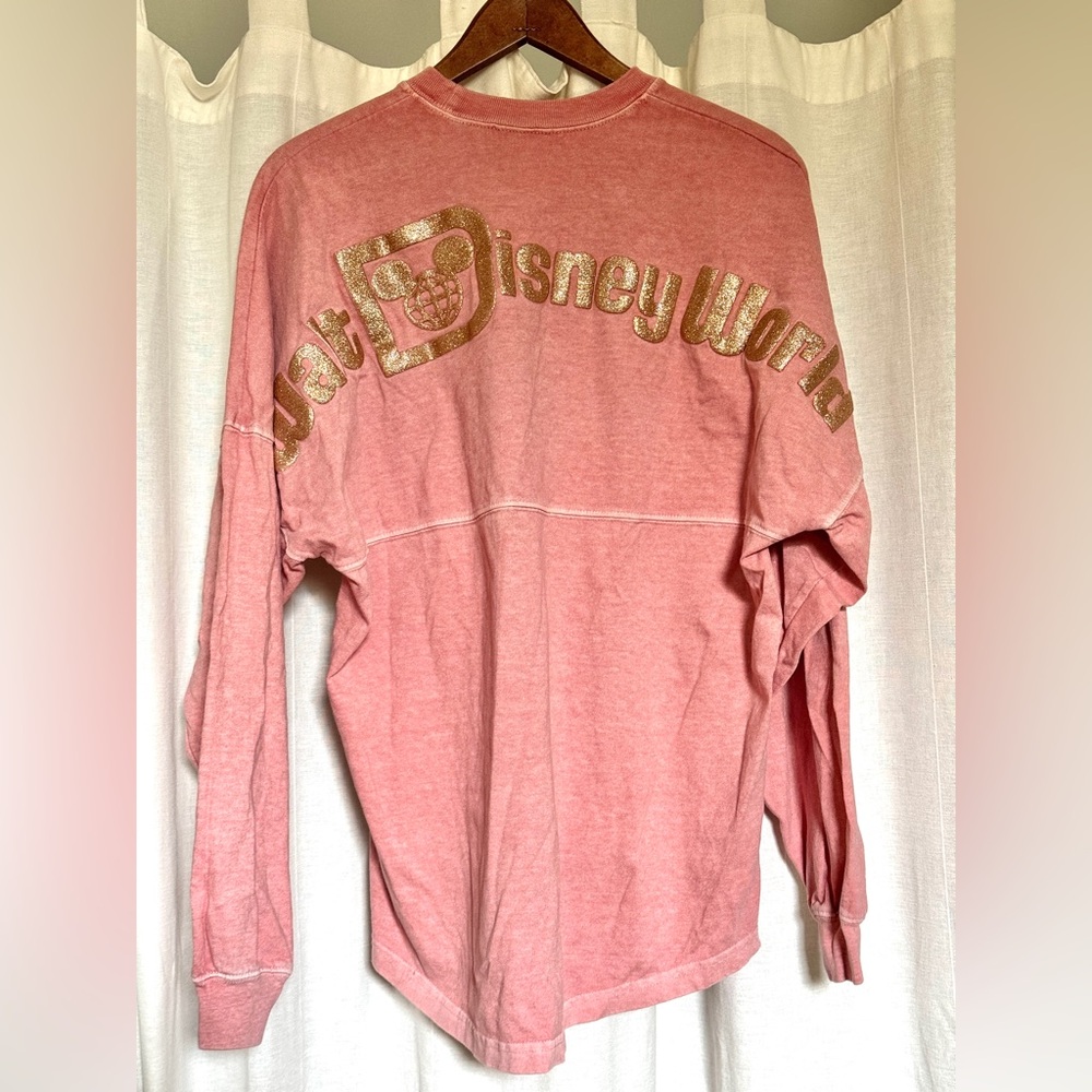 Disney Spirit Jersey Walt Disney World Rose Gold Pink Glitter Small